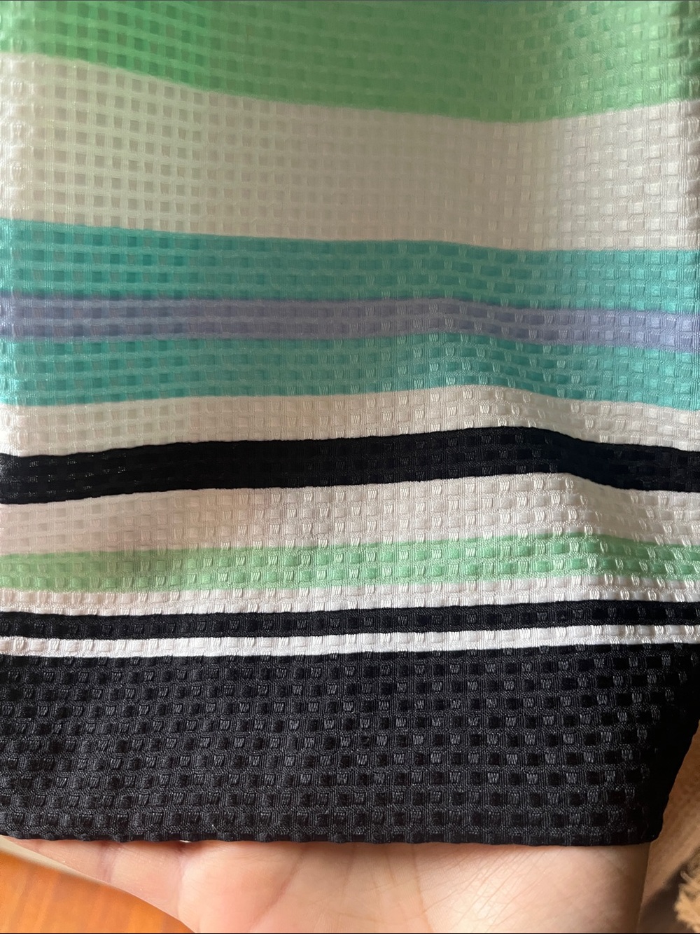 Danny & Nicole Mint, White & Black Striped Fit-and-Flare Dress - Picture 5 of 9
